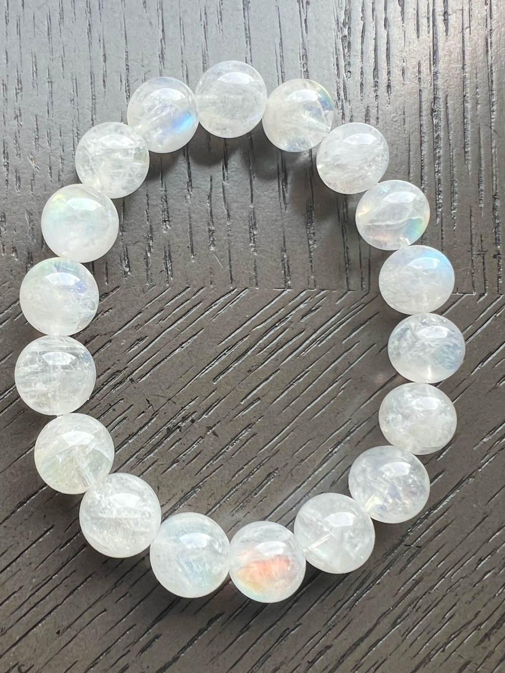 HQ Madagascar Moonstone Bracelet 10-11mm SIZE 6.75’